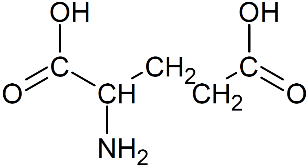 グルタミン酸の構造式