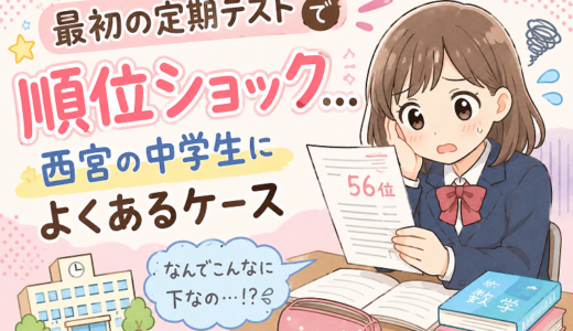 最初の定期テストで順位ショック…西宮の中学生によくあるケース